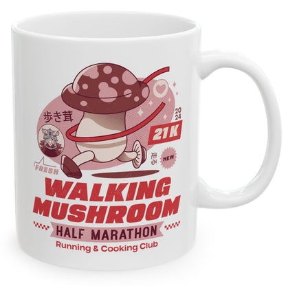 Walking Mushroom Marathon Ceramic Mug