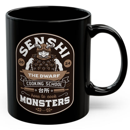 Dwarf Cooking School Emblem Black Mug