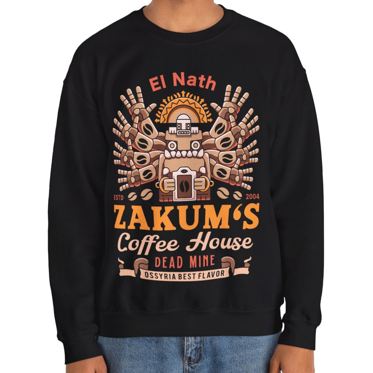 Zakum Coffee Emblem Unisex Crewneck Sweatshirt
