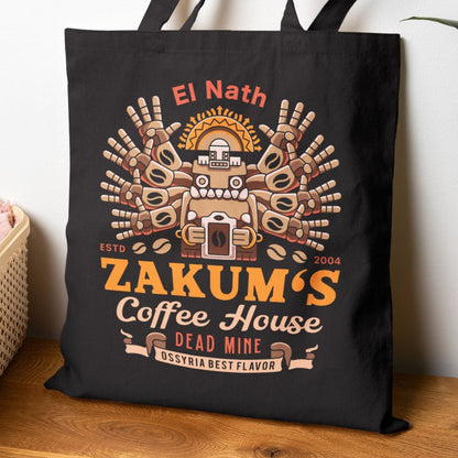 Zakum Coffee Emblem Cotton Canvas Tote Bag