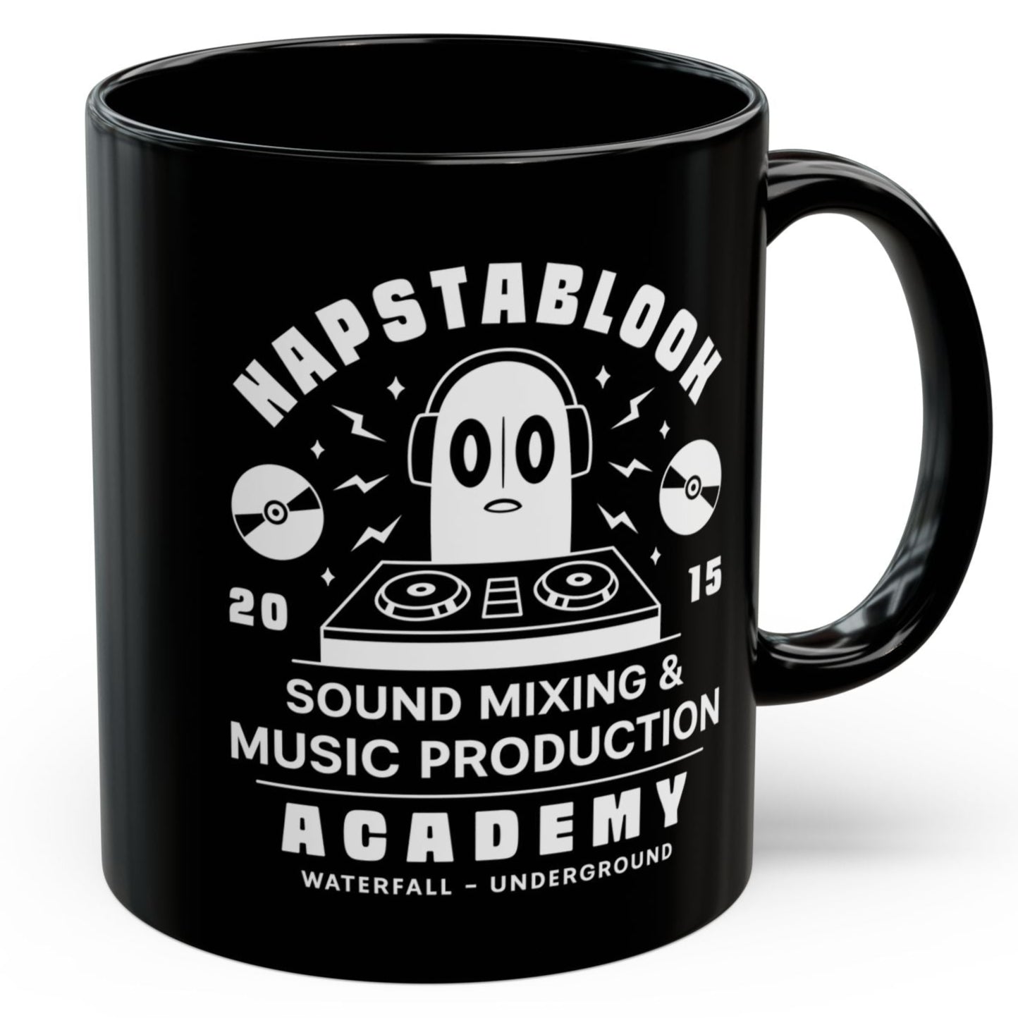 Napstablook Sound Mixing Emblem Black Mug