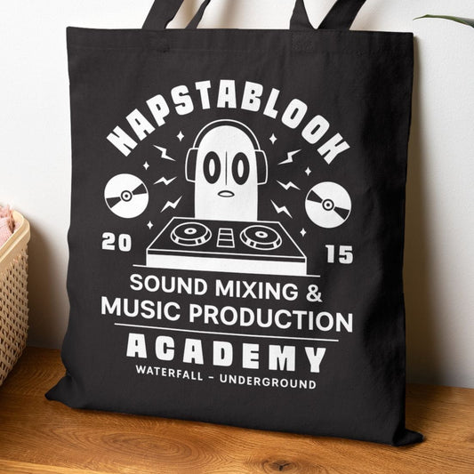 Napstablook Sound Mixing Emblem Canvas Tote Bag