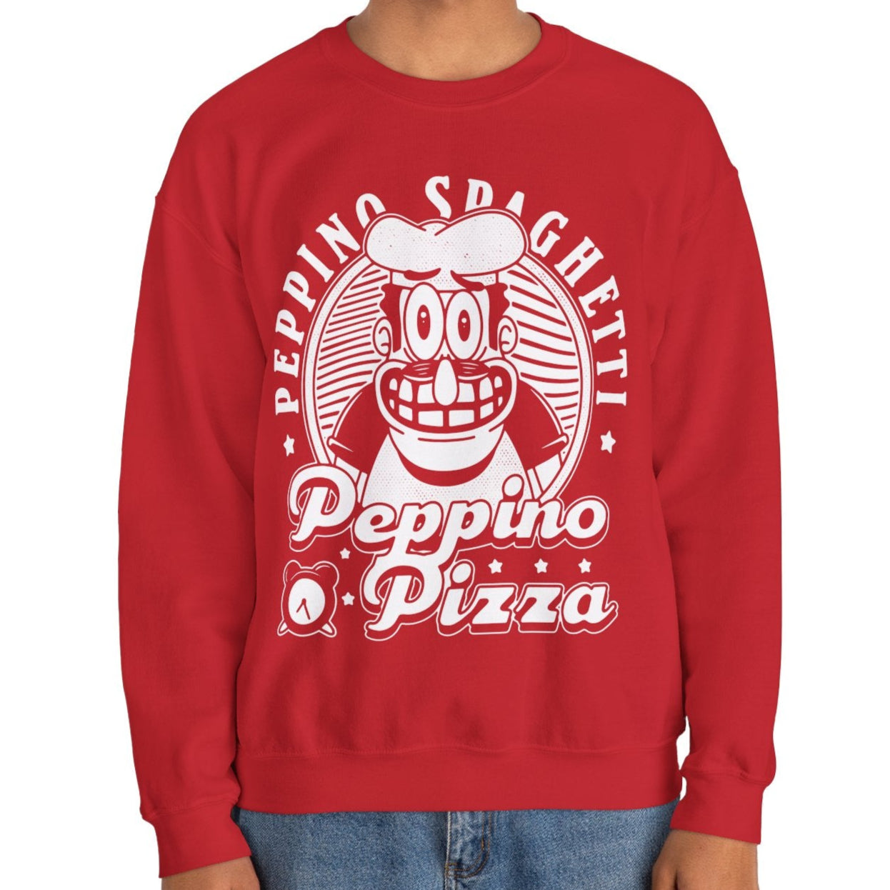 Peppino Pizza Crest Unisex Crewneck Sweatshirt