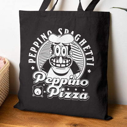 Peppino Pizza Crest Canvas Tote Bag