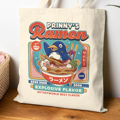 Prinny Dood Ramen Vintage Canvas Tote Bag