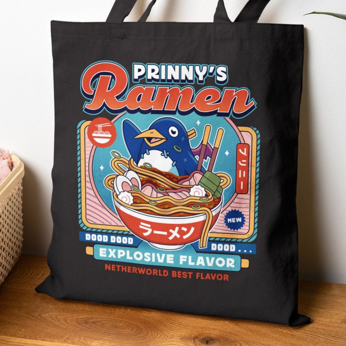 Prinny Dood Ramen Vintage Canvas Tote Bag