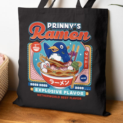 Prinny Dood Ramen Vintage Canvas Tote Bag