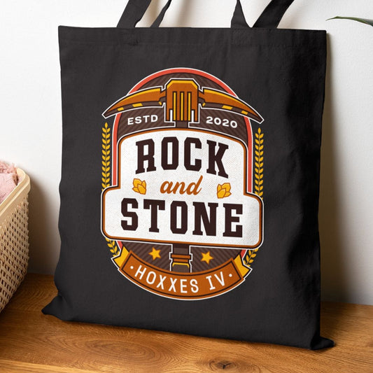 Rock And Stone Emblem Canvas Tote Bag
