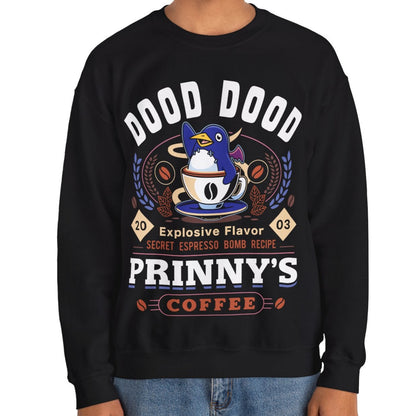 Prinny Dood Coffee Emblem Unisex Crewneck Sweatshirt