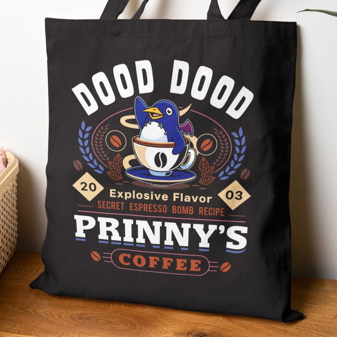 Prinny Dood Coffee Emblem Canvas Tote Bag