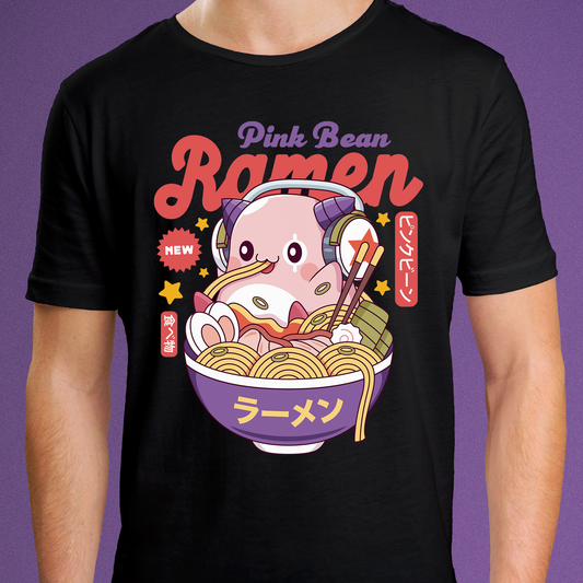 Pink Bean Ramen Kawaii Unisex T-Shirt