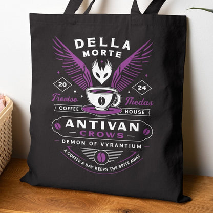 Antivan Crows Coffee Crest Canvas Tote Bag