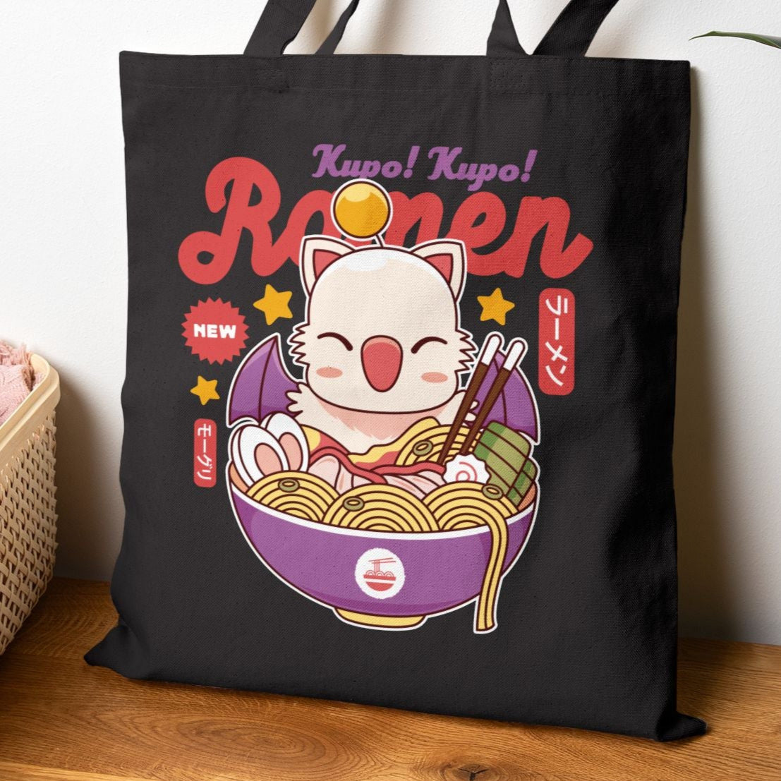 Moogle Kupo Ramen Canvas Tote Bag