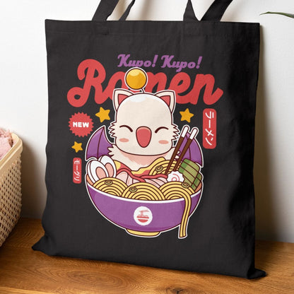 Moogle Kupo Ramen Canvas Tote Bag