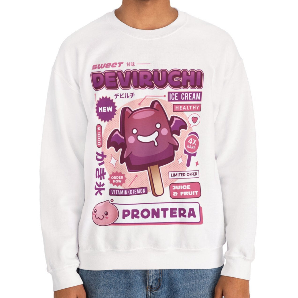 Deviruchi Ice Cream Unisex Crewneck Sweatshirt