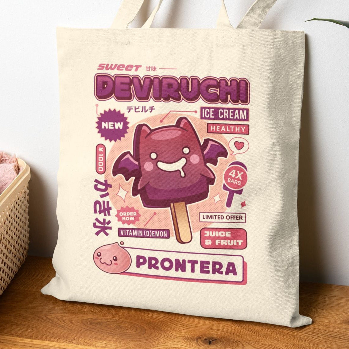 Deviruchi Ice Cream Canvas Tote Bag