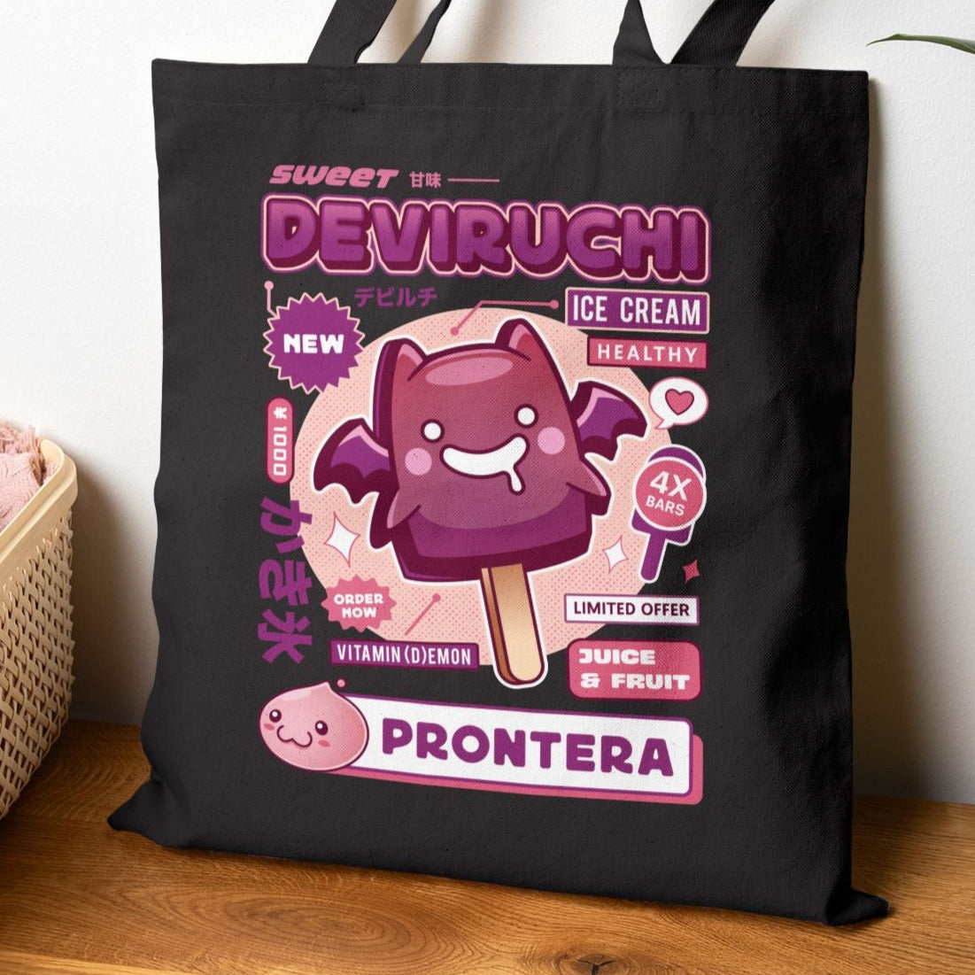 Deviruchi Ice Cream Canvas Tote Bag