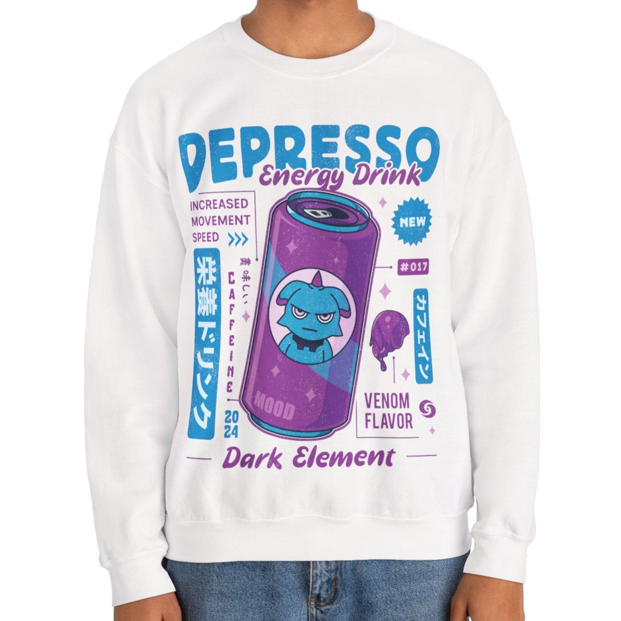 Depresso Energy Drink Unisex Crewneck Sweatshirt