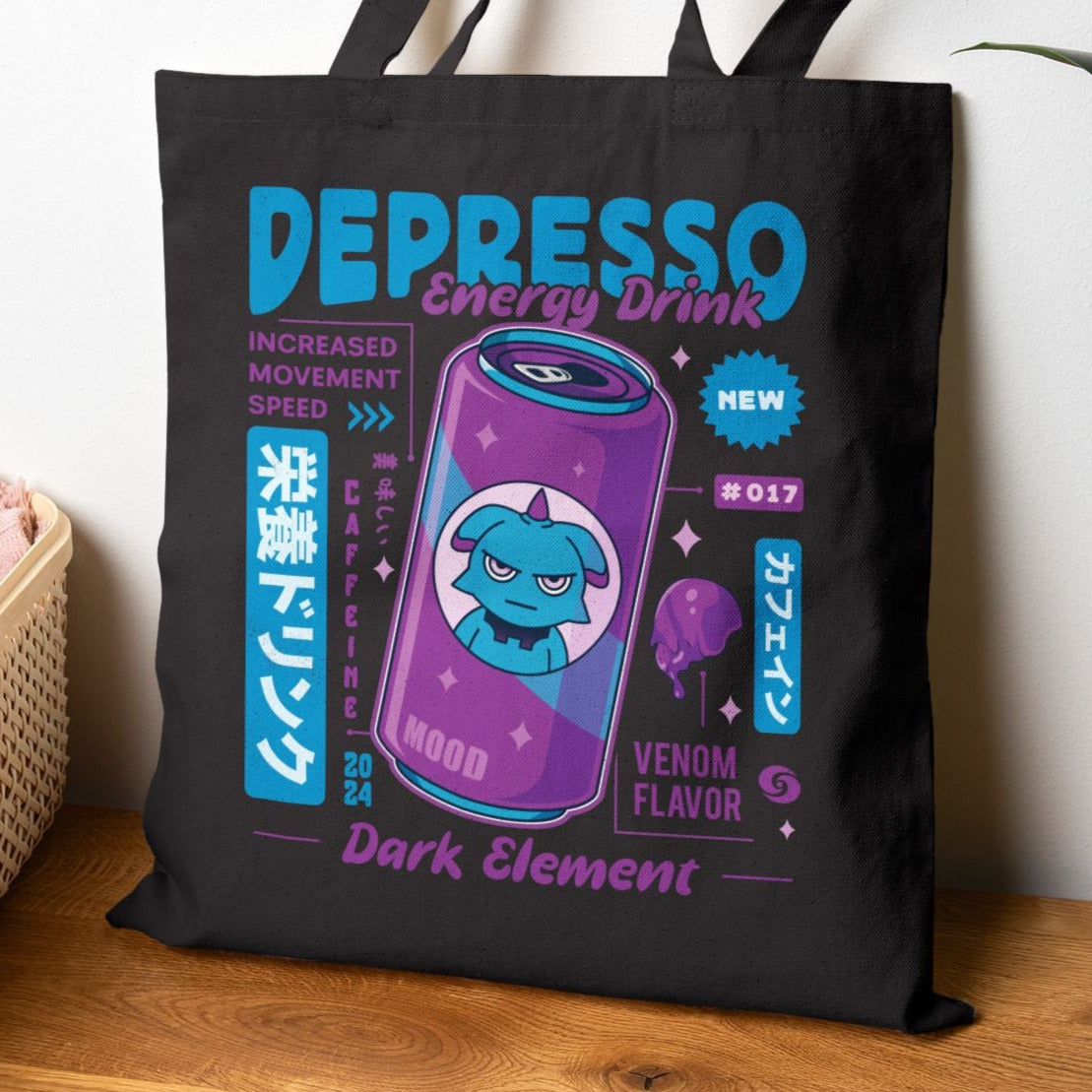 Depresso Energy Drink Canvas Tote Bag