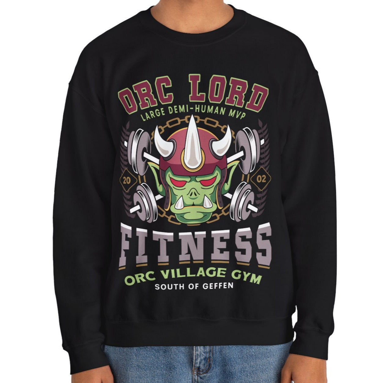 Geffen Orc Village Fitness Unisex Crewneck Sweatshirt