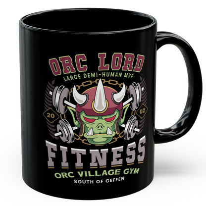 Geffen Orc Village Fitness Black Mug