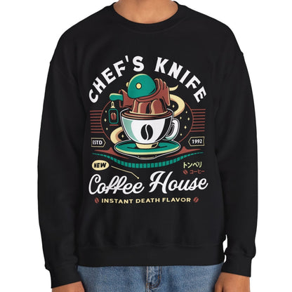 Chefs Knife Coffee Crest Unisex Crewneck Sweatshirt