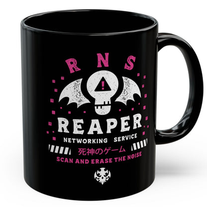 Reaper Networking Service Grunge Black Mug