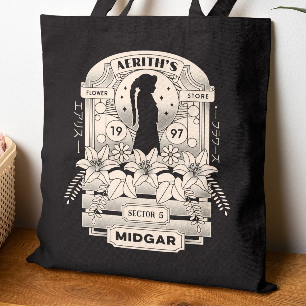 Aerith And Flowers Canvas Tote Bag