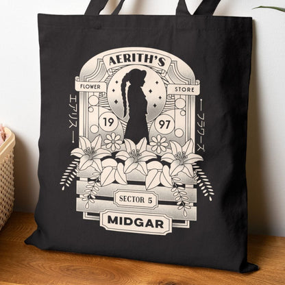 Aerith And Flowers Canvas Tote Bag
