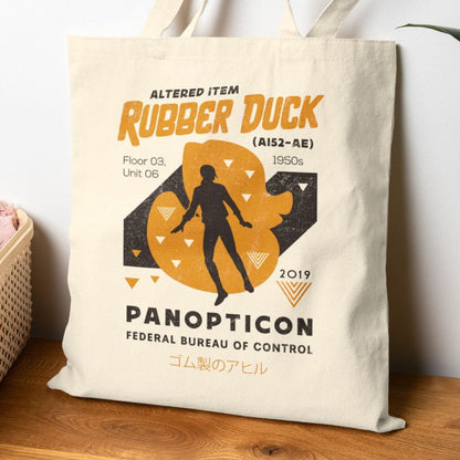Rubber Duck Altered Item Canvas Tote Bag