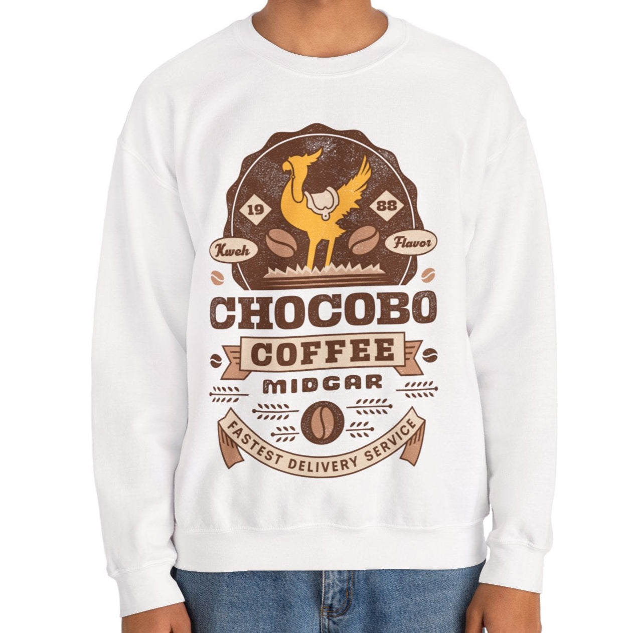 Chocobo Coffee Vintage Unisex Crewneck Sweatshirt