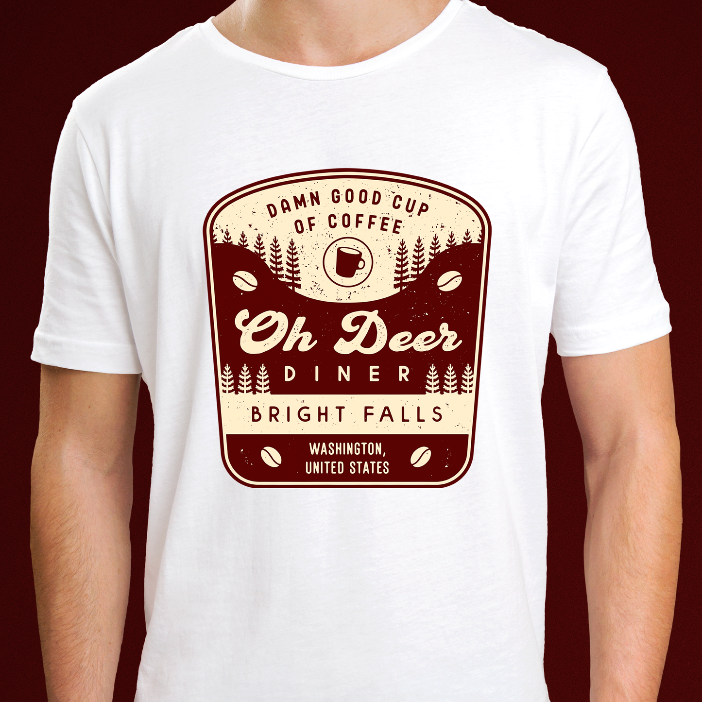Oh Deer Diner Emblem Unisex T-Shirt