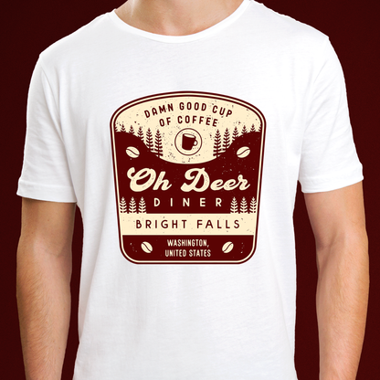 Oh Deer Diner Emblem Unisex T-Shirt