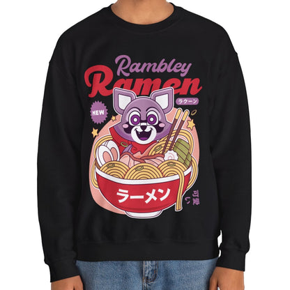Rambley The Raccoon Ramen Unisex Crewneck Sweatshirt