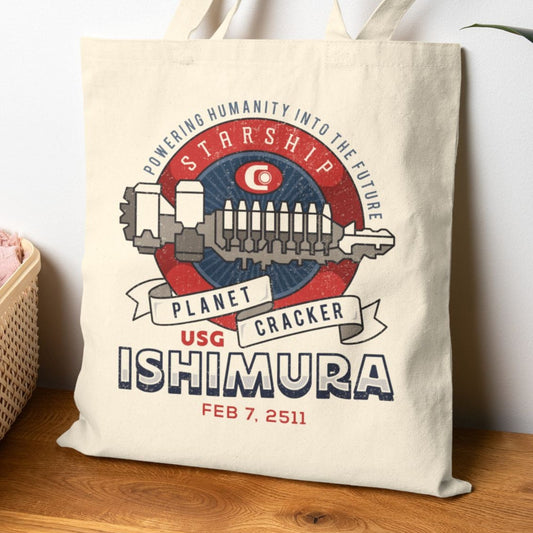 Ishimura Vintage Emblem Canvas Tote Bag