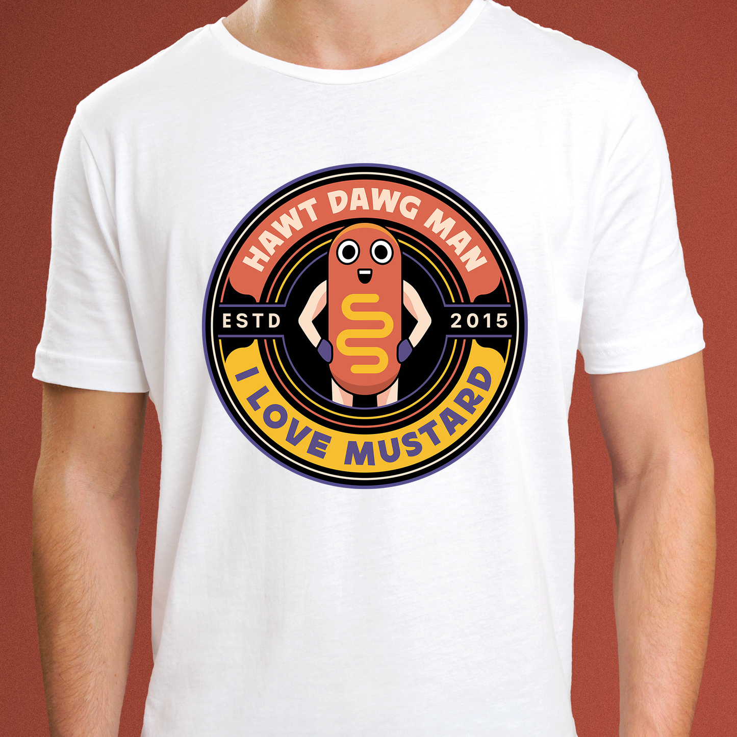 Hawt Dawg Man Emblem Unisex T-Shirt