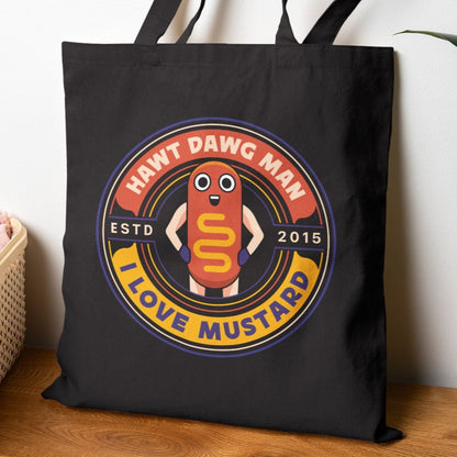 Hawt Dawg Man Emblem Canvas Tote Bag