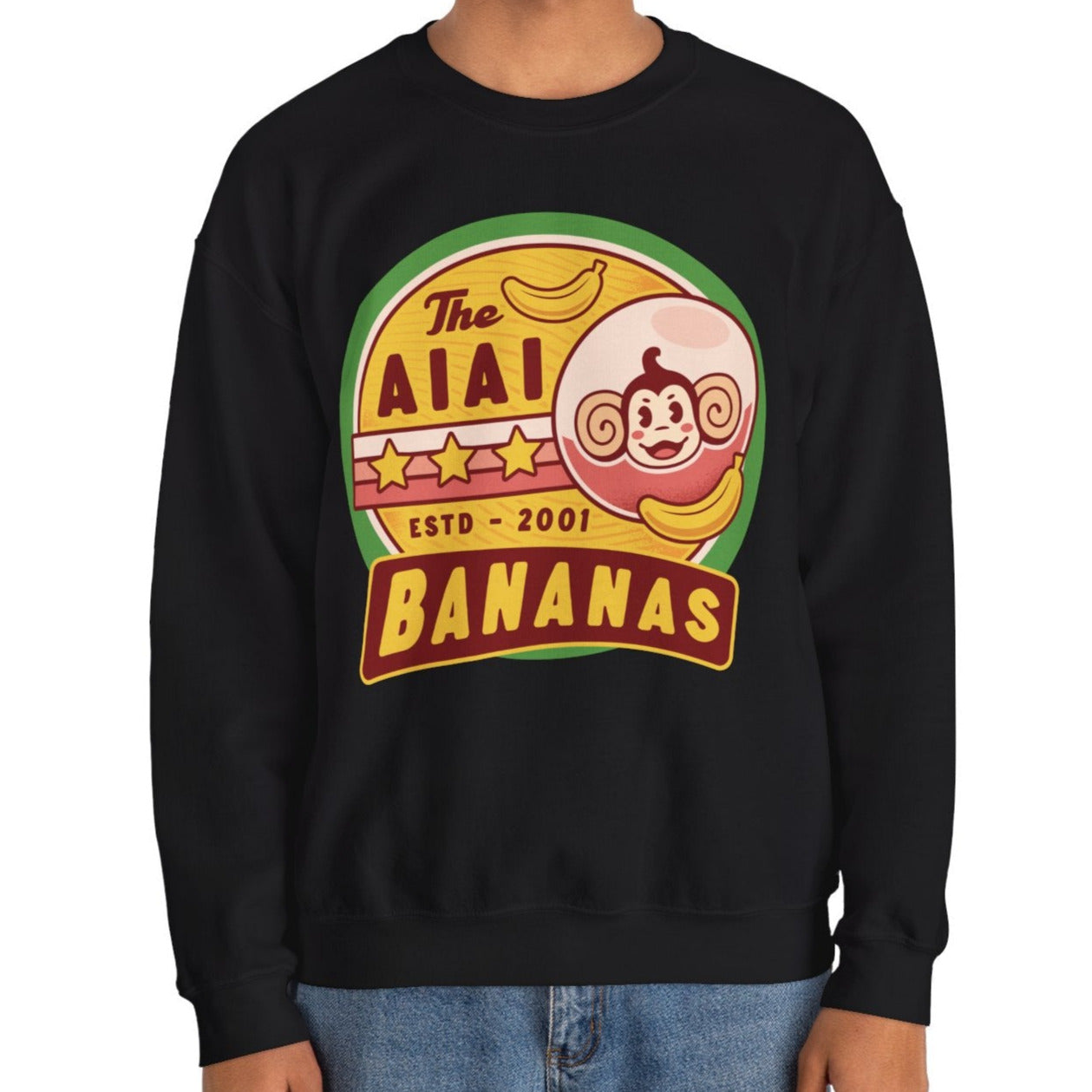 Aiai Bananas Emblem Unisex Crewneck Sweatshirt