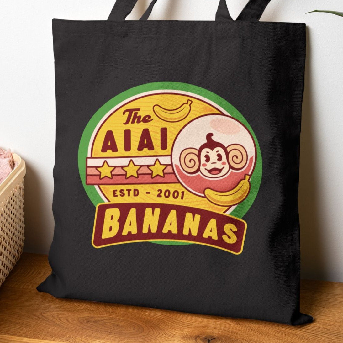 Aiai Bananas Emblem Canvas Tote Bag