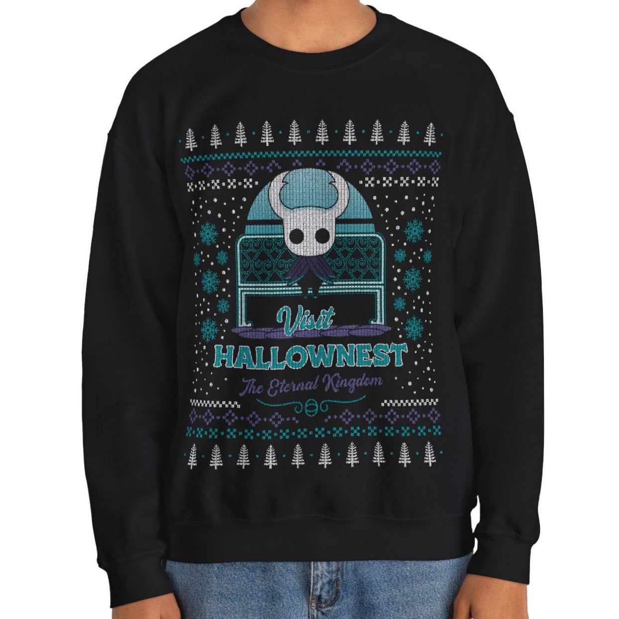 Visit Hallownest Ugly Sweater Unisex Crewneck Sweatshirt