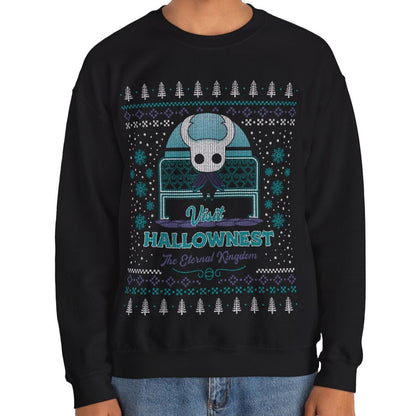 Visit Hallownest Ugly Sweater Unisex Crewneck Sweatshirt