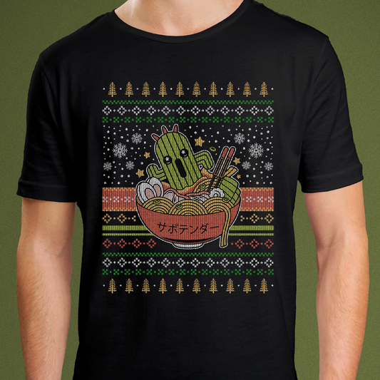 Cactuar Ramen Ugly Sweater Unisex T-Shirt