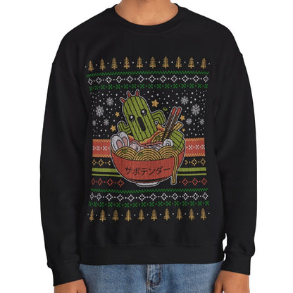 Cactuar Ramen Ugly Sweater Unisex Crewneck Sweatshirt