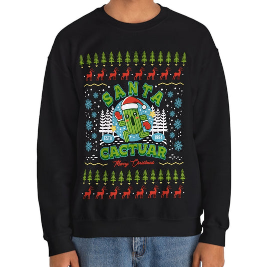 Santa Cactuar Christmas Unisex Crewneck Sweatshirt