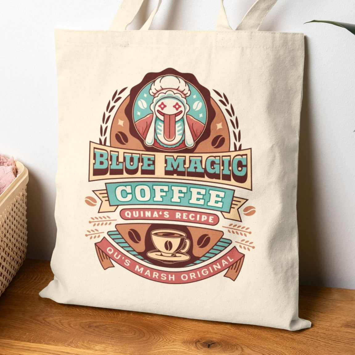 Quina Quen Coffee Vintage Canvas Tote Bag