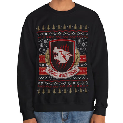 Hound Wolf Squad Christmas Unisex Crewneck Sweatshirt