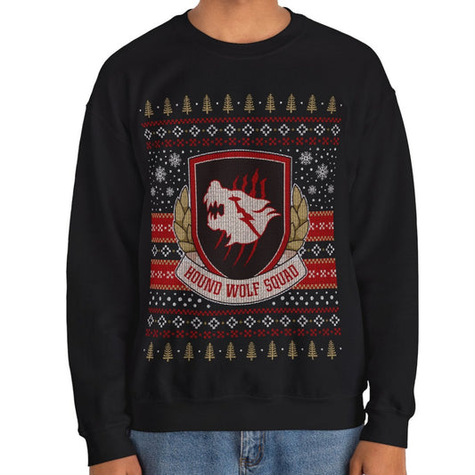 Hound Wolf Squad Christmas Unisex Crewneck Sweatshirt