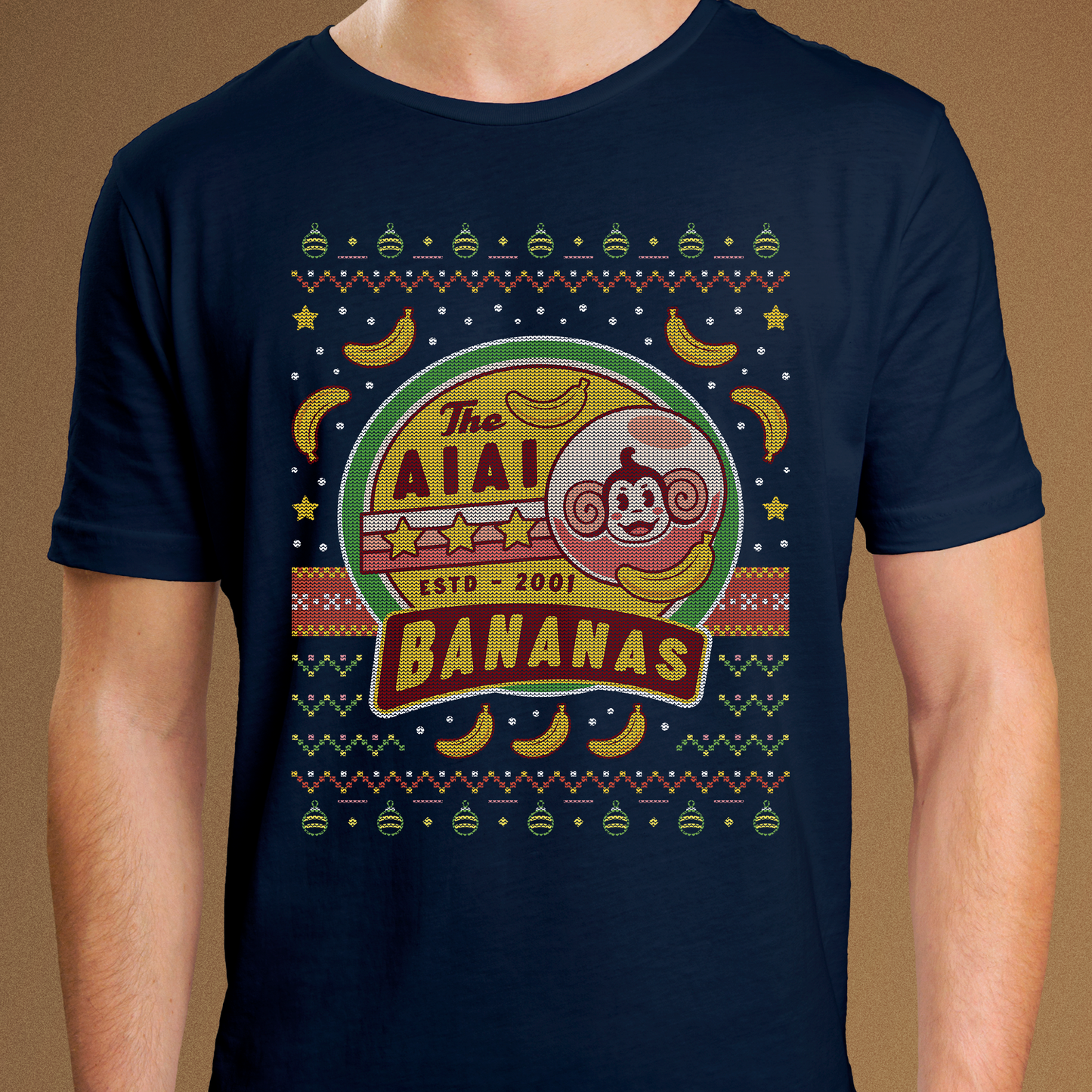 Aiai Bananas Ugly Sweater Unisex T-Shirt