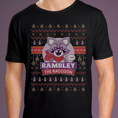 Rambley Raccoon Ugly Sweater Unisex T-Shirt