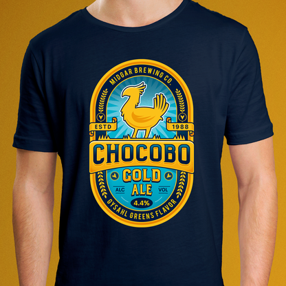 Chocobo Gold Beer Emblem Unisex T-Shirt